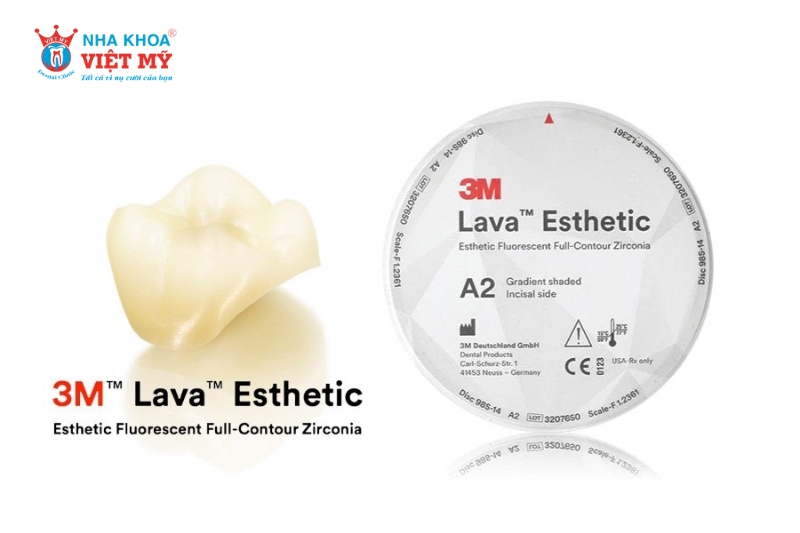 Răng sứ Lava Esthetic Fluorescent Full - Contour Zirconia