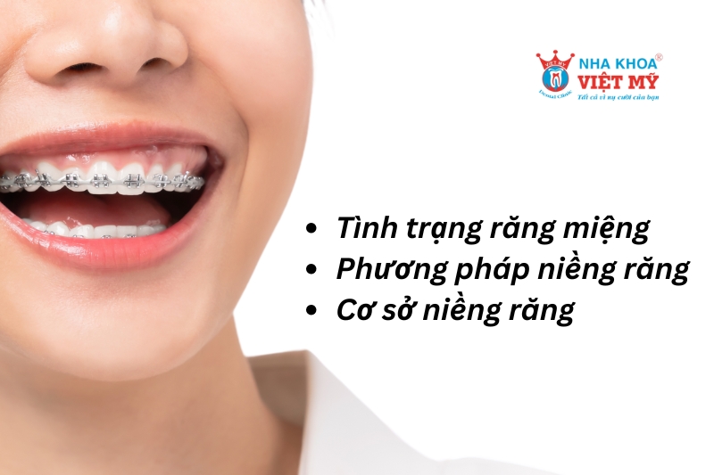 những yếu tố ảnh hưởng đến giá niềng răng